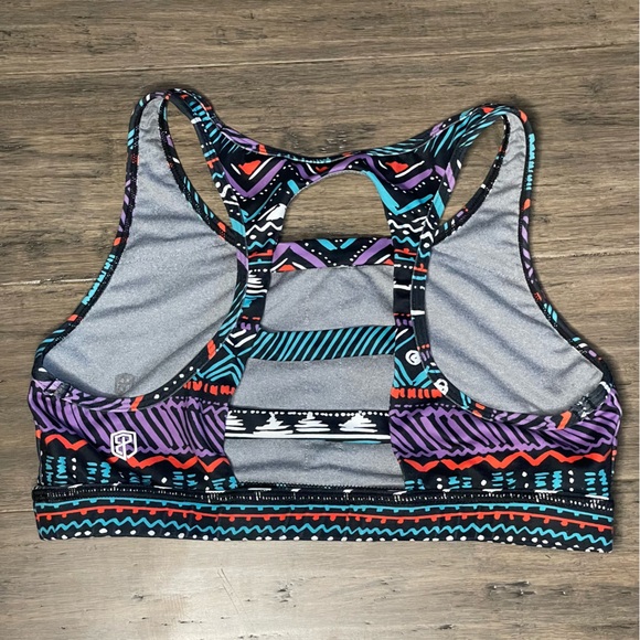 Born Primitive XL fits like M/L Sports Bra Multicolor Abstract - Picture 2 of 4